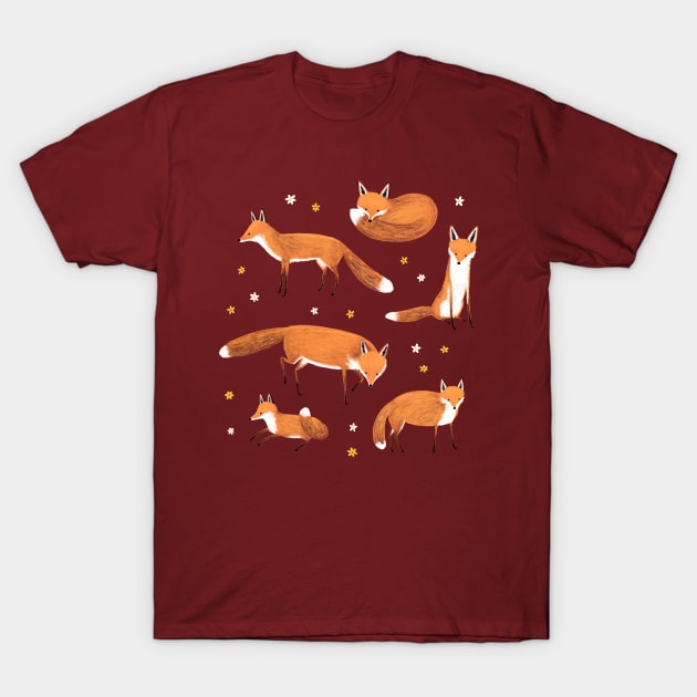 Red Foxes T-Shirt by Sophie Corrigan